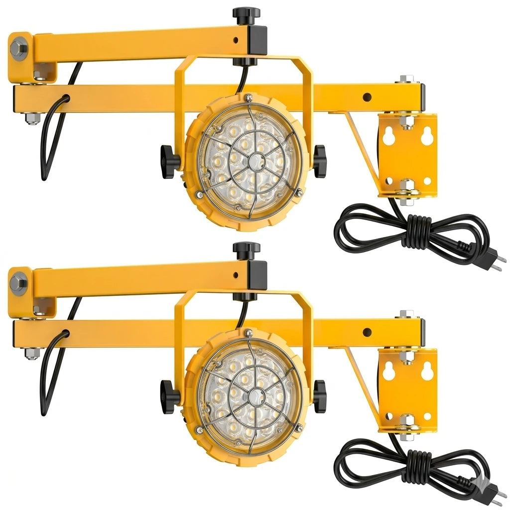 G GJIA LED Loading Dock Lights 30W-50W with Swing Arm, A1 Round Series