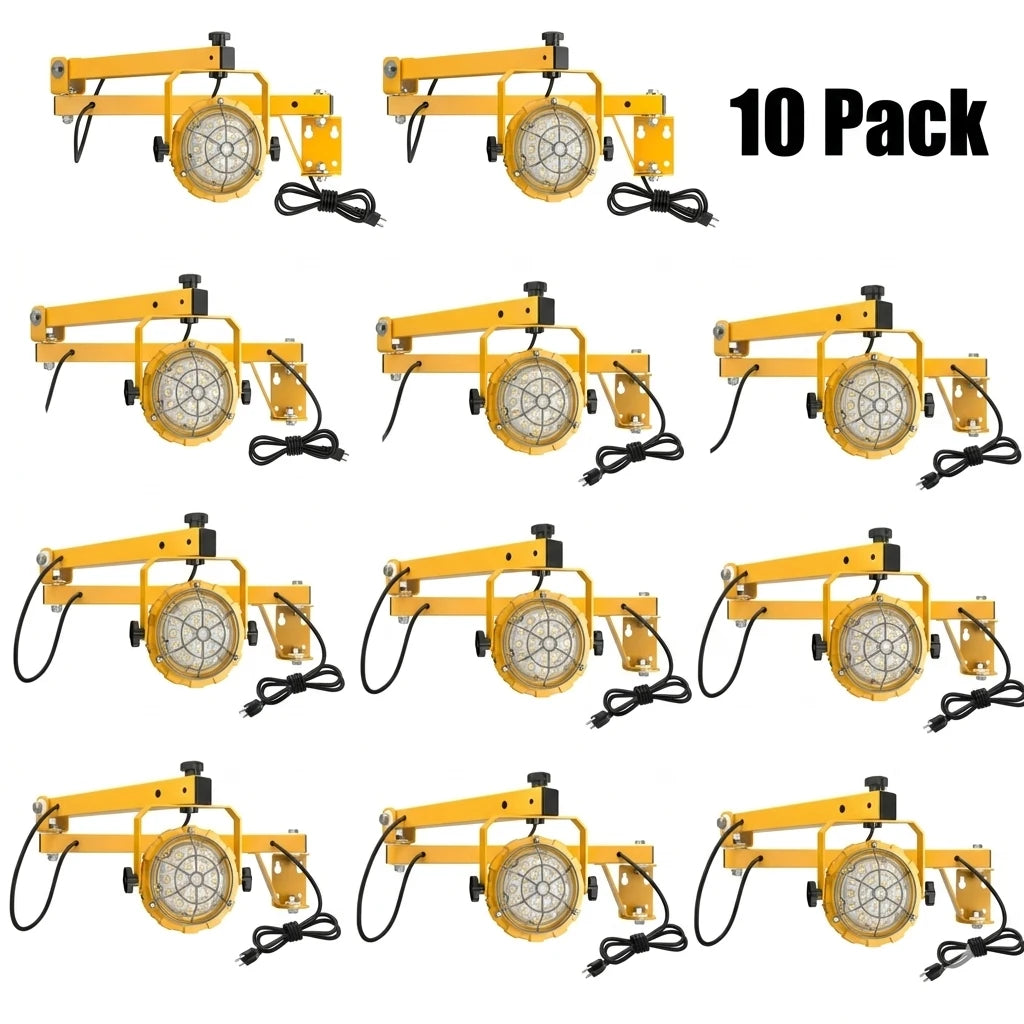 G GJIA LED Loading Dock Lights 30W-50W with Swing Arm, A1 Round Series