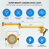G GJIA LED Loading Dock Lights 30W-50W with Swing Arm, A1 Round Series