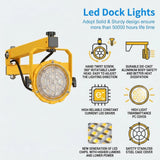 G GJIA LED Loading Dock Lights 30W-50W with Swing Arm, A1 Round Series