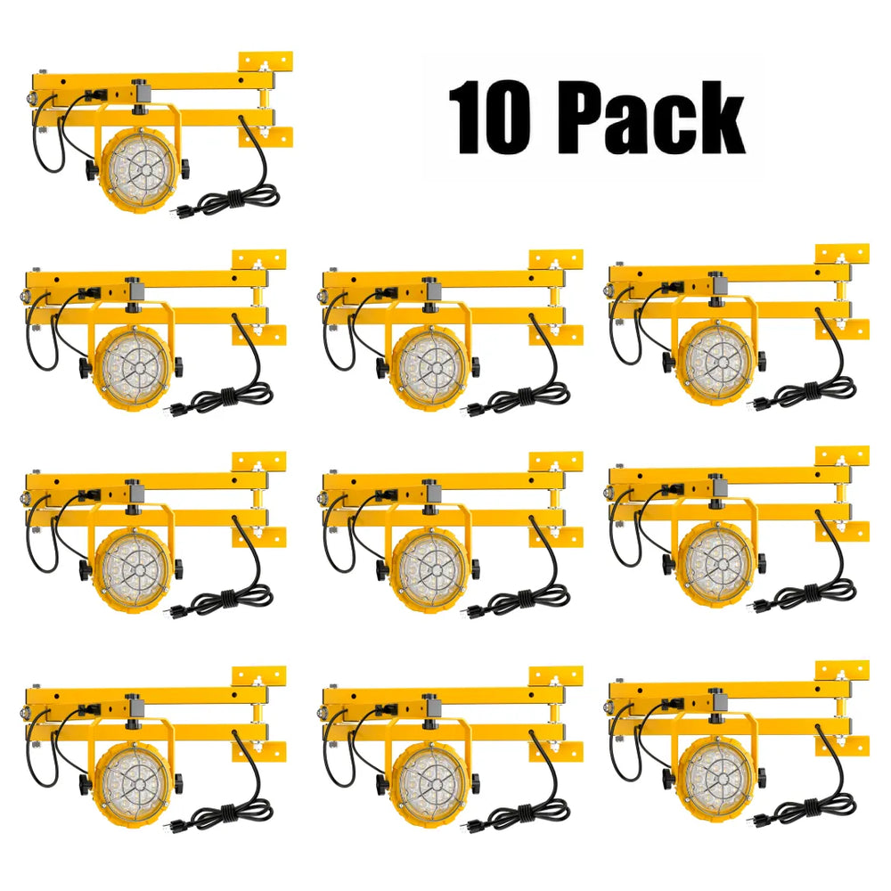 G GJIA LED Loading Dock Lights 30W-50W with Swing Double Arm, B2 Round Series