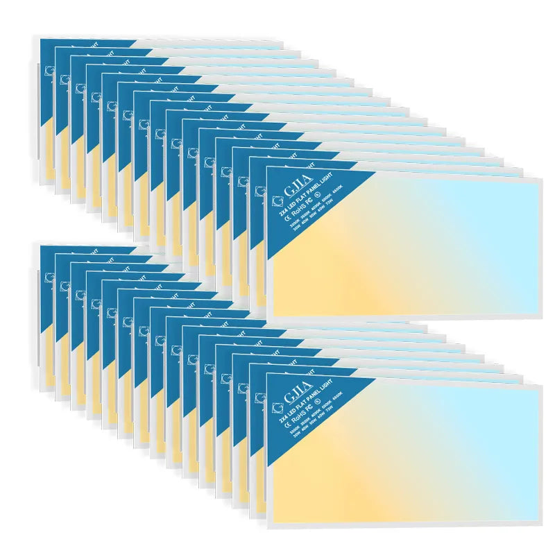 G GJIA Led Ceiling Panel Light 72W 2FTx4FT 2Pack, 9360lumens, Selectable Wattage & CCT, AC 120-277V