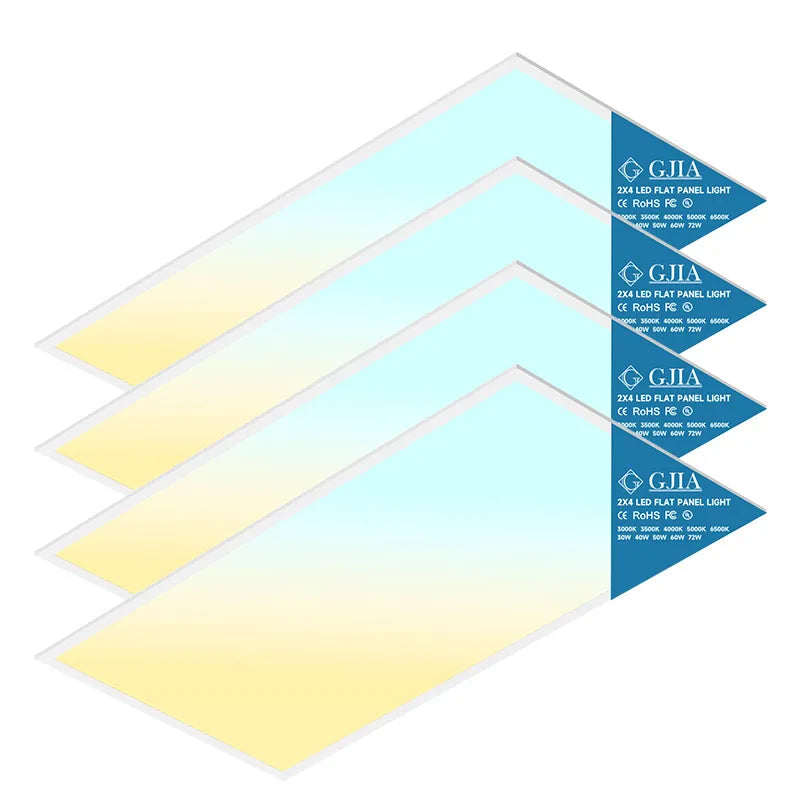 G GJIA Led Ceiling Panel Light 72W 2FTx4FT 2Pack, 9360lumens, Selectable Wattage & CCT, AC 120-277V
