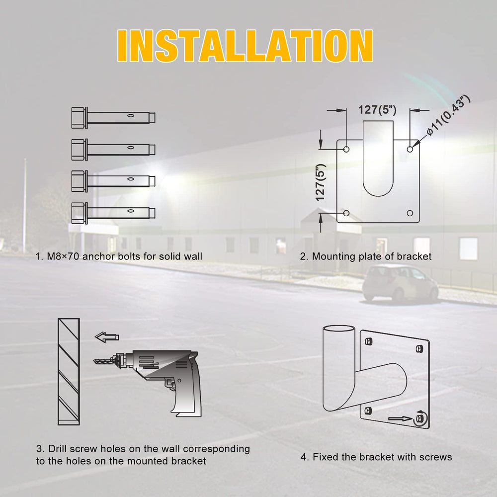G GJIA® 90 Degree Wall Mount Bracket with 2-3/8in OD Tenon - G GJIA®