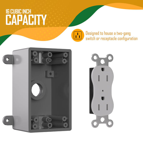 G GJIA Weatherproof Square Electrical Outlet Box - G GJIA®