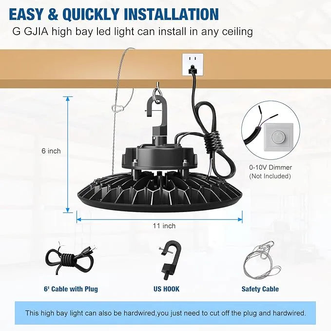 GGJIA UFO High Bay LED Lights