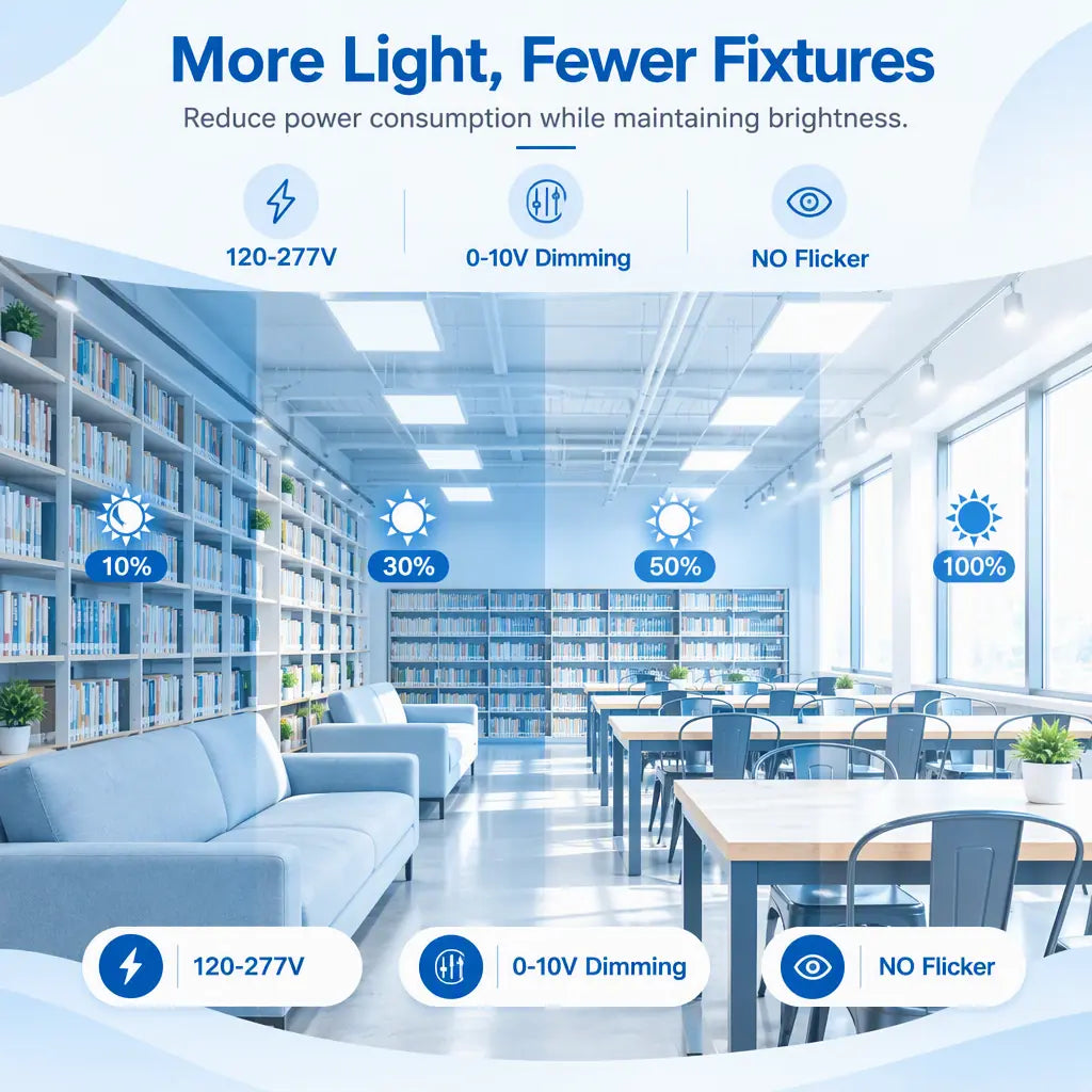 G GJIA 2FTx2FT LED Troffer Light, 5CCT Switch LED Drop in Ceiling Light