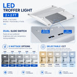 G GJIA 2FTx2FT LED Troffer Light, 5CCT Switch LED Drop in Ceiling Light