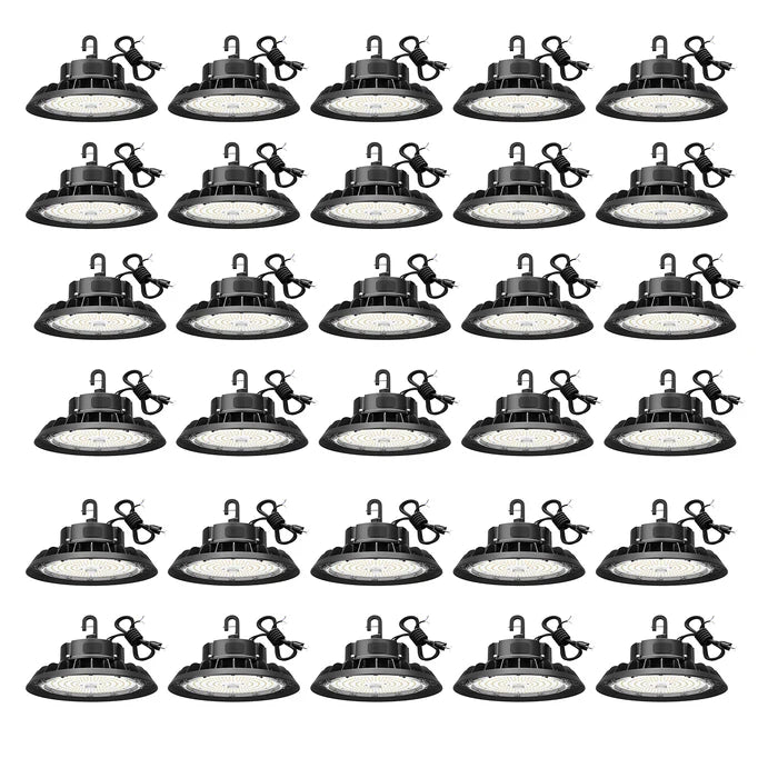 LED High Bay Lights 150W 22,500LM Adjustable Series 0-10V Dimmable, 5' Cable with US Plug
