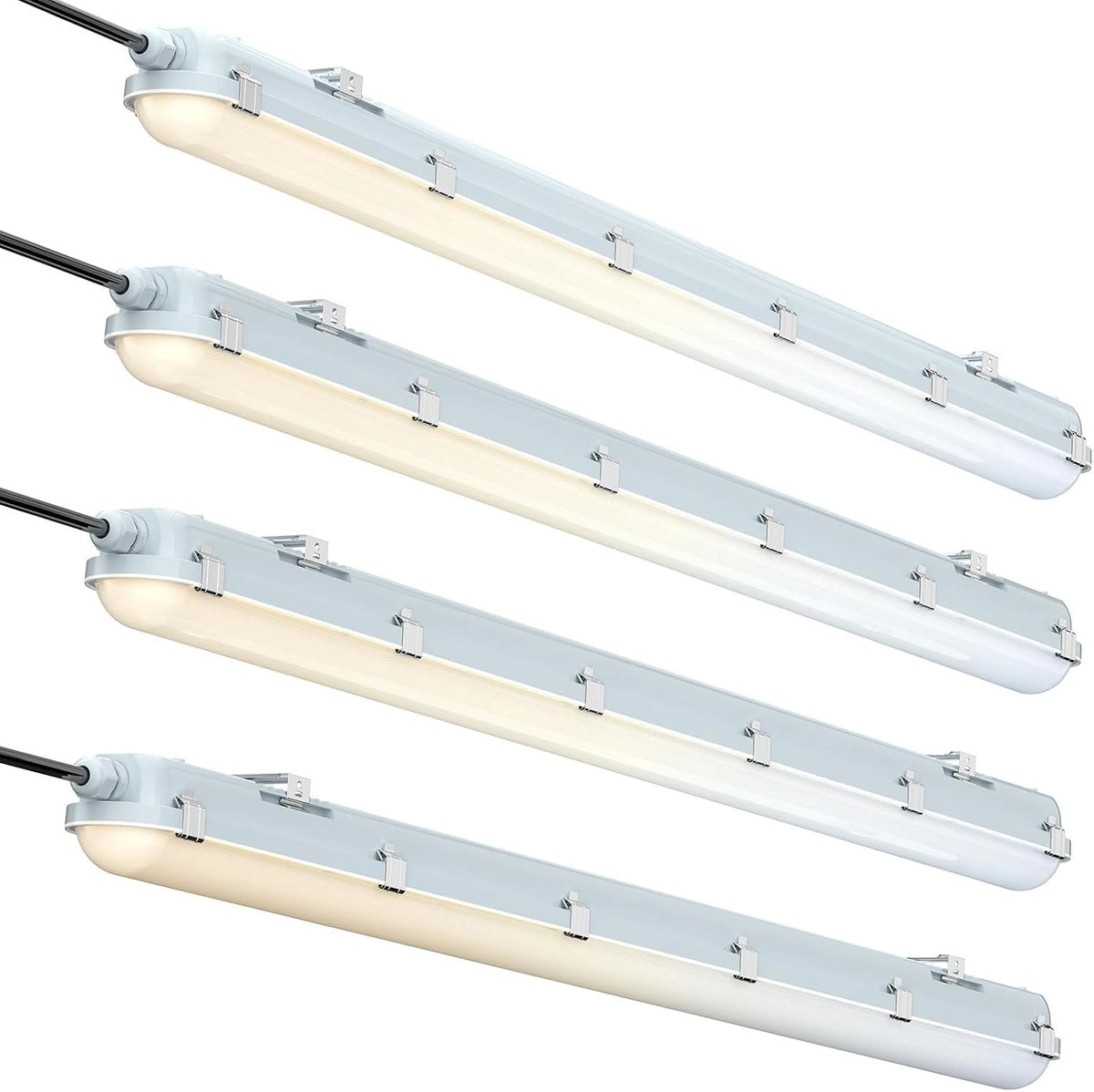 G GJIA 60W 4FT LED Vapor Light, Vapor Proof Tight Light Fixture, 8700Lm (4 Power/ 5 CCT)