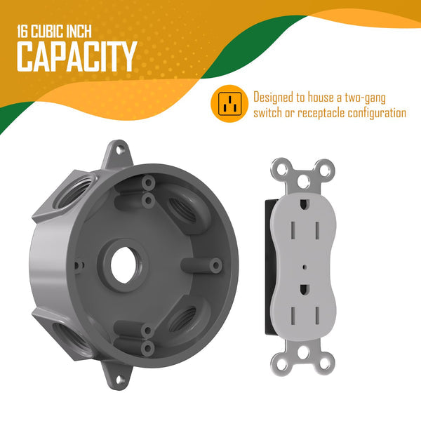 Weatherproof Round Electrical Outlet Box