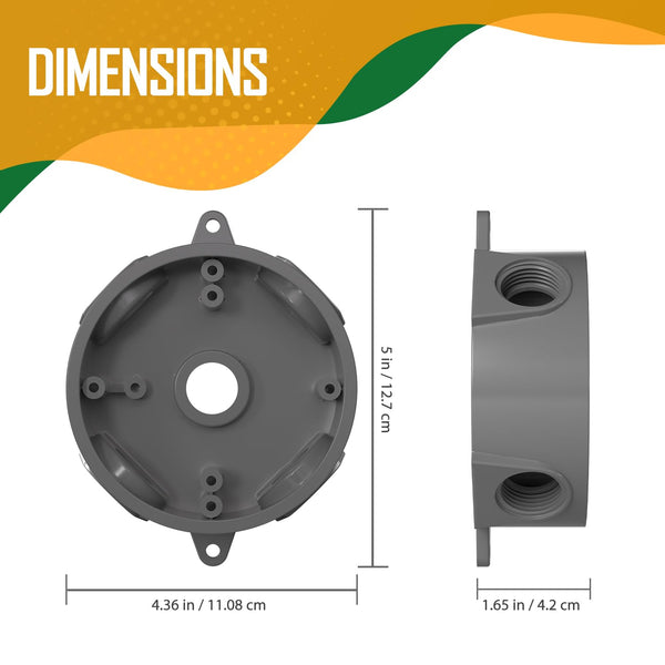 Weatherproof Round Electrical Outlet Box