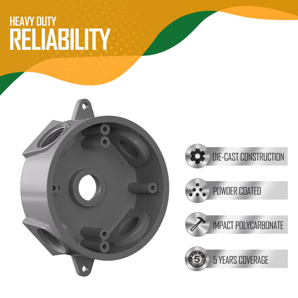 Weatherproof Round Electrical Outlet Box
