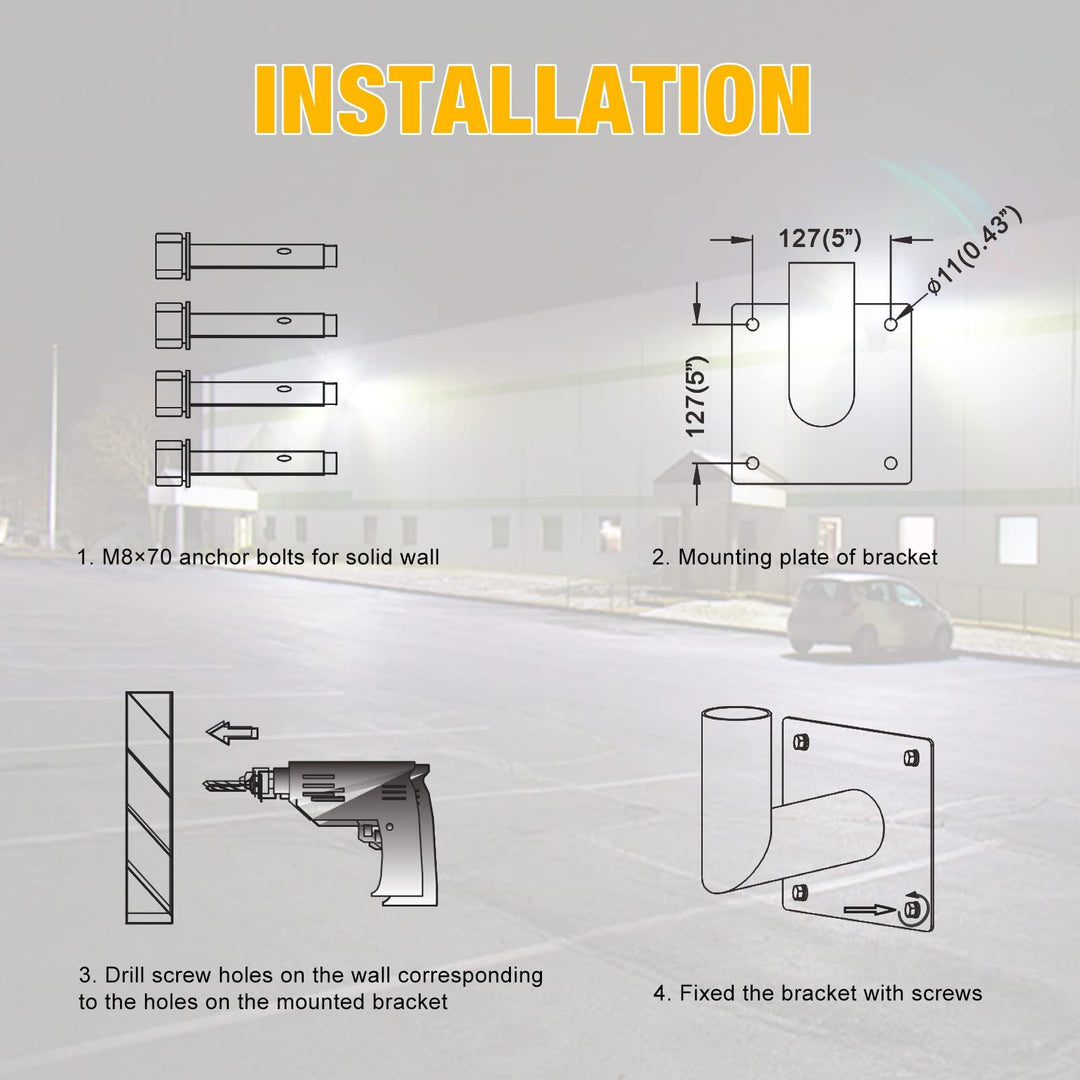 G GJIA® 90 Degree Wall Mount Bracket with 2-3/8in OD Tenon - G GJIA®