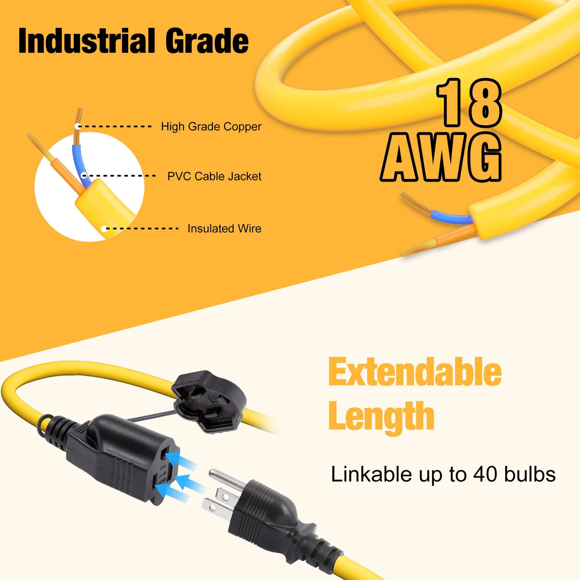 G GJIA® Waterproof Construction String Lights - G GJIA®