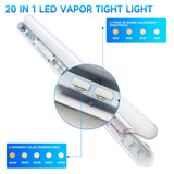 60W 4FT LED Vapor Light, 30W/40W/50W/60W Vapor Proof Tight Light Fixture, 8700Lm 3000K/3500K/4000K/5000K/6500K Selectable, AC100-277V Waterproof LED Outdoor Shop Light