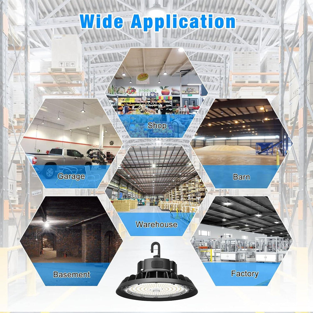 G GJIA® 100W AC100~277V Adjustable LED High Bay Lights (2 Pack) - G GJIA®