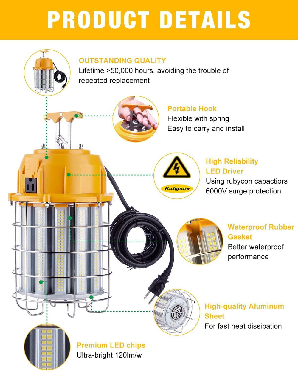 G GJIA® LED Temporary Work Lights - G GJIA®